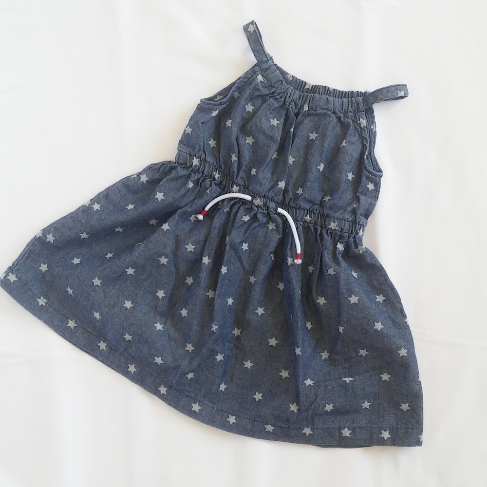 CARTER'S Blue Denim Chambray Star Dress